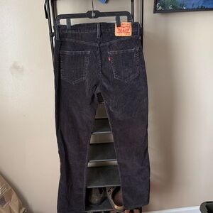 Levi's Men's Black Corduroy Straight-Leg Pants